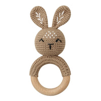BPA Free Baby Wooden Teether Crochet Cartoon Baby Rattle Toys Wooden Ring Rodent Toys Mobile Gym Kids Newborn Educational Toys Purest Peak
