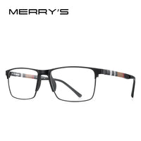 MERRYS DESIGN Men Titanium Alloy Glasses Frame Fashion Male Square Ultralight Eye Myopia Prescription Eyeglasses S2001 Econic Blanks