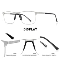 MERRYS DESIGN Men Titanium Alloy Glasses Frame Fashion Male Square Ultralight Eye Myopia Prescription Eyeglasses S2001 Econic Blanks