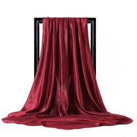 Luxury Brand Silk Scarf Women Satin Solid color Hijab Scarves Muslim Pareo Bandana Female Shawl Wrap Headband Foulard 90*90cm Quick Pick Grocers