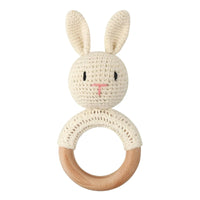 BPA Free Baby Wooden Teether Crochet Cartoon Baby Rattle Toys Wooden Ring Rodent Toys Mobile Gym Kids Newborn Educational Toys Purest Peak