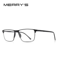 MERRYS DESIGN Men Titanium Alloy Glasses Frame Fashion Male Square Ultralight Eye Myopia Prescription Eyeglasses S2001 Econic Blanks