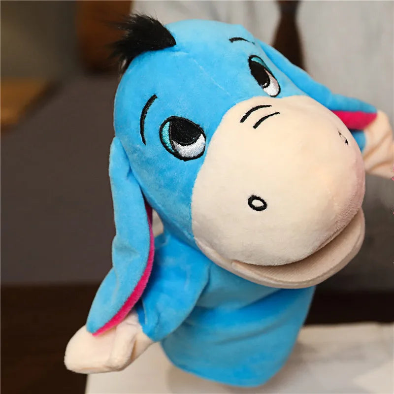 Stuffed Plush Animals Toys Hand Finger Story Puppet Kawaii Dolls Educational Baby Toys Lion Elephant Bunny Monkey Children GIft Purest Peak