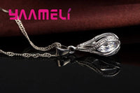 Hot Water Drop CZ 925 Sterling Silver Plated Jewelry Set For Women Pendant Necklace Hoop Earrings Wedding Party Ceremoey Anel Quick Pick Grocers
