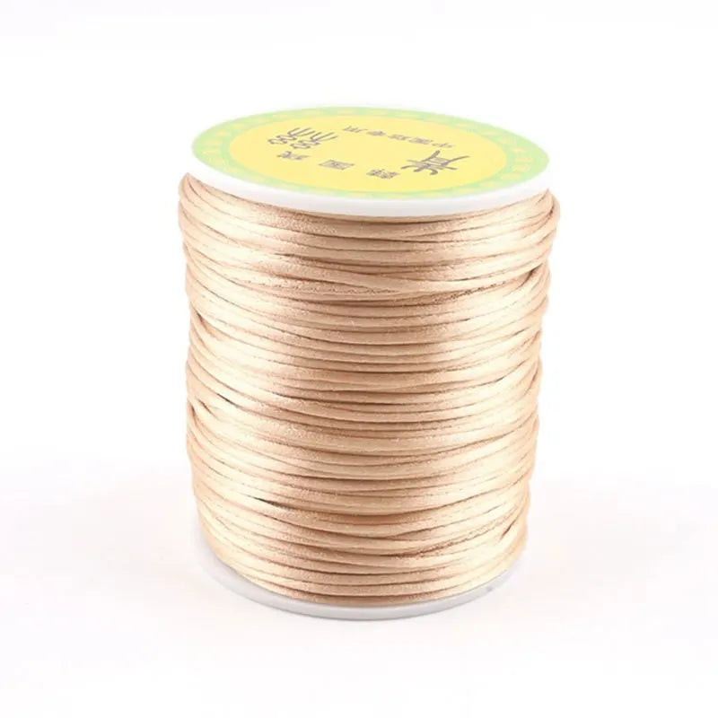 1pc 1mm 80m Satin Silk Rope Nylon Cord Colorful Baby Teether Accessories Teething Necklace Rattail Cord DIY Tool Toys Baby Purest Peak