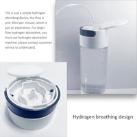 Bluevida Hydrogen Water Generator Bottle - Glass Cupbody - DuPont SPE & PEM Dual Chamber Maker Ionizer - H2 Inhalation Device Quick Pick Grocers