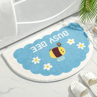 Soft Floor Mats Small Fresh Text Flowers Rugs Home Entrance Carpet Bedroom Toilet Bathroom Door Absorbent Non-Slip Foot Pad Quick Pick Grocers