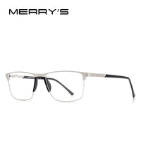 MERRYS DESIGN Men Titanium Alloy Glasses Frame Fashion Male Square Ultralight Eye Myopia Prescription Eyeglasses S2001 Econic Blanks
