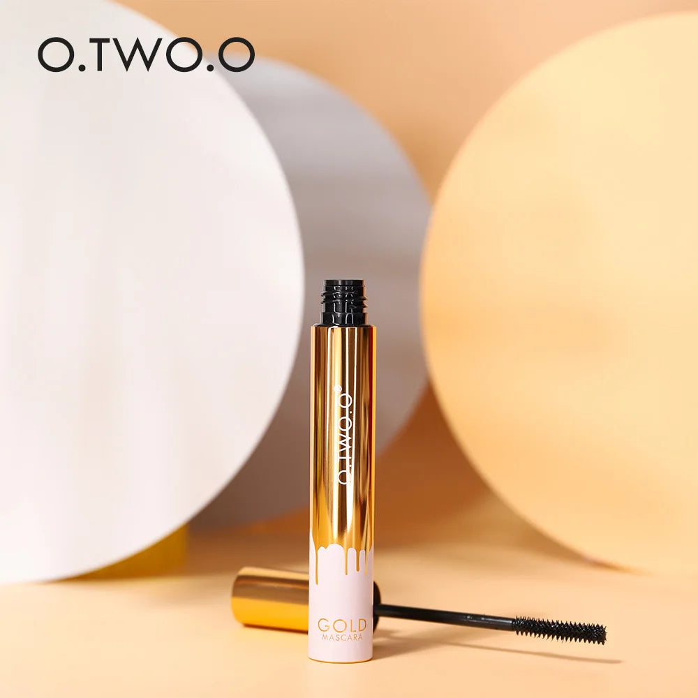 O.TWO.O 3D Mascara Lengthening Black Lash Eyelash Extension Eye Lashes Brush Beauty Makeup Long-wearing Gold Color Mascara Purest Peak