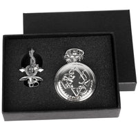 Fullmetal Alchemist High Grade Gifts Sets Pocket Watch Cosplay Japan Anime Necklace Clock Accessories With Box CF1217 Quick Pick Grocers