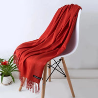 2022 fashion Tassels women scarf shawls and Wraps lady Designer solid female hijab stoles long pashmina foulard head scarves Econic Blanks