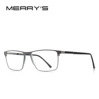 MERRYS DESIGN Men Titanium Alloy Glasses Frame Fashion Male Square Ultralight Eye Myopia Prescription Eyeglasses S2001 Econic Blanks