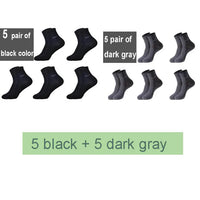 10Pairs/Lot Men Bamboo Socks Brand Comfortable Breathable Casual Business Men's Crew Socks High Quality Guarantee Sox Male Gift Quick Pick Grocers