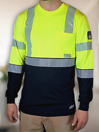 Non FR Hi-Vis Long Sleeve Shirt - Neon Static FR