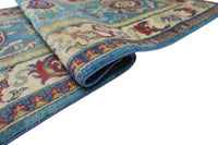 Hand-Knotted Afghani Kazak Wool Rug – 2’8″ x 9’9″