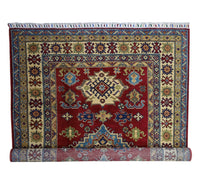 Hand-Knotted Afghani Kazak Wool Rug – 4’9″  x  6’8″
