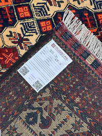 Hand-Knotted Afghani Yusufi Wool Rug – 6’7″  x  10’0″