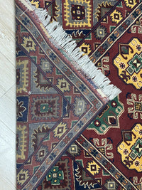 Hand-Knotted Afghani Turkmenistani Wool Rug – 6’5″  x  9’9″