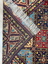 Hand-Knotted Afghani Kashi Wool Rug – 6’9″  x  9’6″