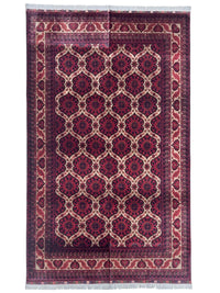 Hand-Knotted Afghani Heart Shape Wool Rug – 6’6″  x  9’5″