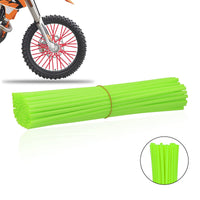 72pcs Bicycle Wheel Spoked Protector Wraps 24cm Wheel Rim Spoke Wrap Kit for Motorcycle Bike Color Rims Skin Trim Covers Pipe