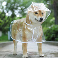 Pet Dog Puppy Transparent Rainwear Raincoat Pet Hooded Waterproof Jacket Clothes Soft PVC Small Dogs Raincoat Puppy Rain Poncho Econic Blanks
