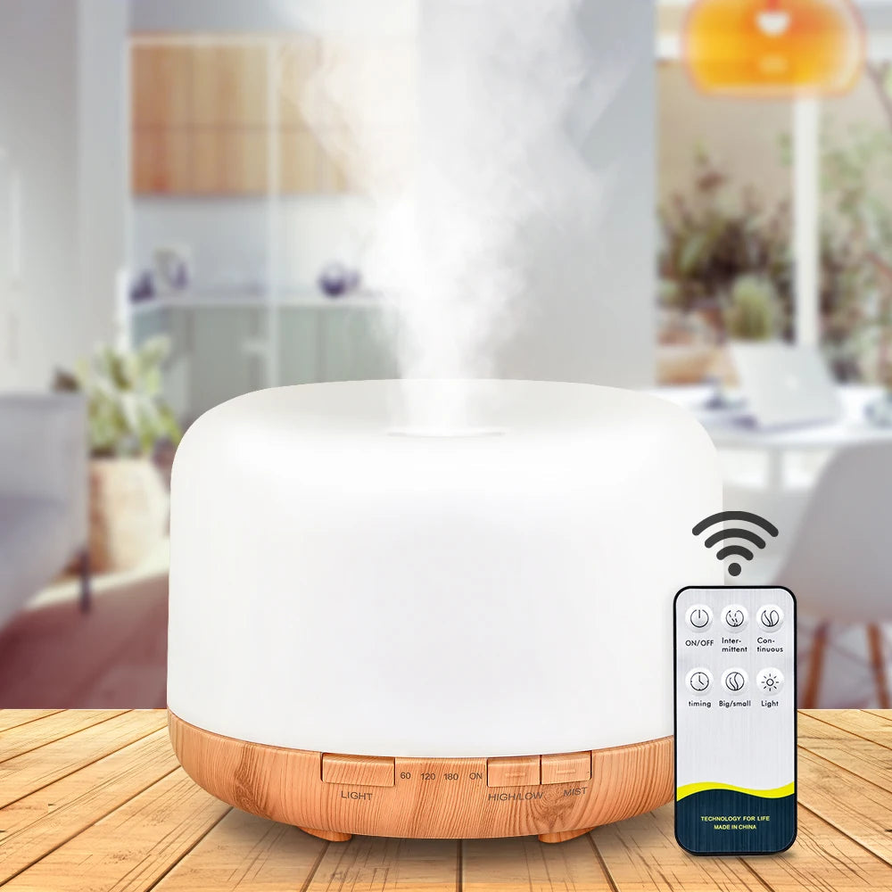 Air Humidifier Essential Oil Diffuser 300ML 500ML 1000ML With Lights Remote Control Ultrasound Electric Aromatherapy Diffuser Quick Pick Grocers