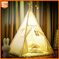 Portable Kid Tent 1.6M/1.3M Children's Play House Wigwam Teepee Tipi Toddler Ball Pit Castle Play Room for Girls Purest Peak