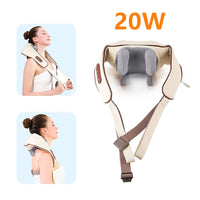 Foreverlily 26W Neck And Shoulder Massager Wireless Shoulder And Back Kneading Massage Shawl Trapezius Neck Cervical masajeador Purest Peak