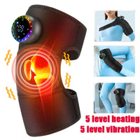 Eletric Heating Knee Massage Device Vibration Knee Pads for Shoulder Elbow Joint Warm Massage Thermal Knee Pad Blood Circulation Quick Pick Grocers