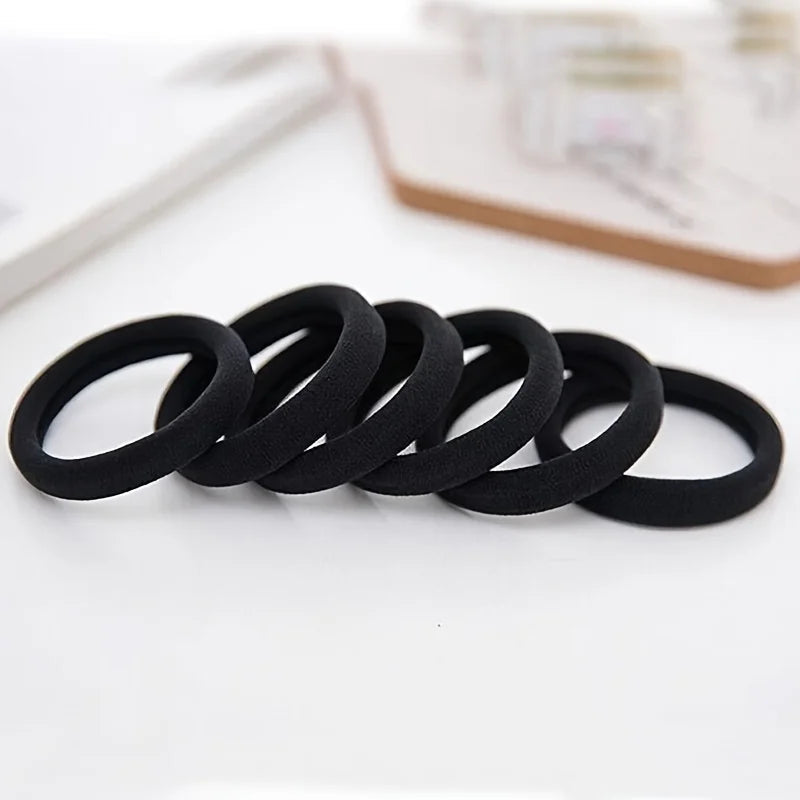 New 50PCS/Set Women Girls Candy Colors Nylon Basic Scrunchie Hair Tie Ponytail Hold Hair Rubber Bands Fashion Hair Accessories Quick Pick Grocers