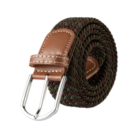 107/120/130CM Fashion Female Elastic Casual Stretch Woven Belt Unisex Canvas Elastic Belts for Women Jeans Pin Buckle Men Belt Quick Pick Grocers