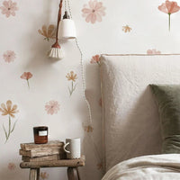 Boho Flowers Wall Stickers Child Watercolor Bedroom Living Room Home Decor Art Eco-frienly Removable Decals PVC Murals Econic Blanks