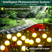 8pcs Outdoor Lights Solar Lawn Lamp Garden Lamp LED Wind-driven Firefly Ground Plug Lamp for Garden Lawn Landscape Holiday Light Econic Blanks