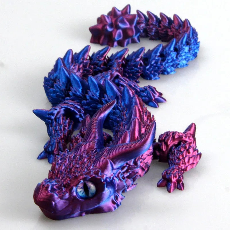 3D Printed Magic Dragon Movable Joint Fidget Toy Rotatable Articulated Office Desktop Ornament Adults Kid Toy Crafts Gift Quick Pick Grocers