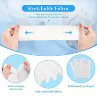 100/50/10pcs Disposable Spa Headbands Elastic Non-Woven Fabric Hair Bands for Women Makeup Soft Skin Care Esthetician Supplies Quick Pick Grocers