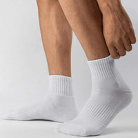 10/20 Pairs Neutral Solid Color Round Neck Socks Spring Summer Sweat Absorbing Breathable Soft Comfortable Couple Sports Socks Quick Pick Grocers