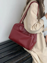 Korean Style Large Capacity Single Shoulder Women's Bag Versatile Vintage Underarm Bag Autumn 2025 New Arrival Tote Bag Quick Pick Grocers