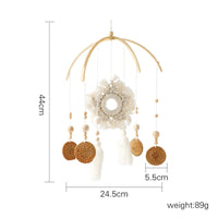 Baby Wooden Bed Bell Cartoon Rabbit Mobile Hanging Rattles Toy Hanger Crib Mobile Bed Bell Wood Toy Holder Arm Bracket Kid Gifts Purest Peak