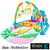 Baby Fitness Stand Music Play Gym Activity Toys Newborn Piano Crawling Blanket Pedal Game Pad Early Education 0-36 Months Gifts Purest Peak