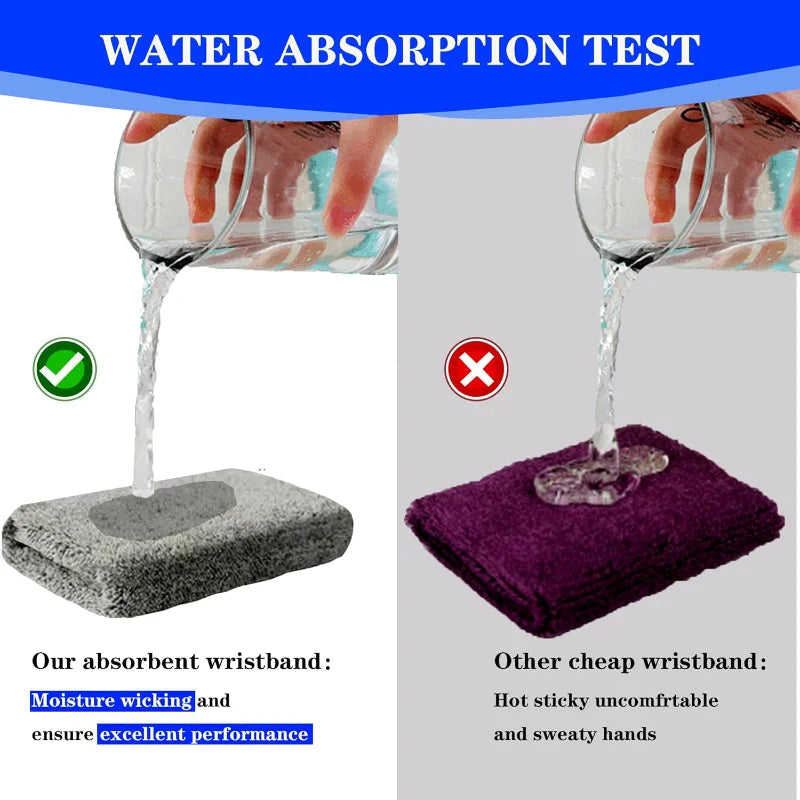 New Breathable Cotton Wristband Set for Men and Women Sweat Absorbent Wrist Sweatbands for Tennis Football Basketball Running Quick Pick Grocers