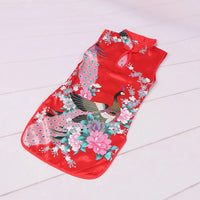 Cheongsam Dress Baby Girl Qipao Summer Clothes Peacock Sleeveless Slim Traditional Dress Child Girls Clothes Chinese Style Quick Pick Grocers