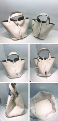MENDY Women Bags Handbags Bucket Bag Real Leathe Fashion Tote Bag Genuine Leather Luxury Desginer Big Size Large Lady Hand Bags Quick Pick Grocers
