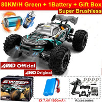 4WD Remote Control Car Off Road 4x4 RC High Speed Buggy Truck Super Brushless 50 or 80KM/H Fast Drift Racing Toy Kids Adults Econic Blanks