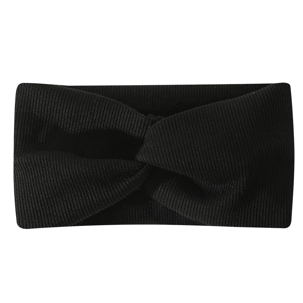 Large Size Baby Headband Girls Yoga Sport Kids Children Adult Women Bandage Solid Twisted Knotted Soft Hair Accessories Turban Purest Peak