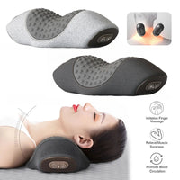 Electric Neck Massager Pillow Cervical Stretcher Heating Vibration Massage Back Traction Orthopedic Sleeping Pillows Support Quick Pick Grocers