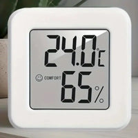 Indoor Mini Temperature and Humidity Meter, Bedroom Temperature Meter, Portable Electronic Digital Display, Humidity and Tempera Econic Blanks