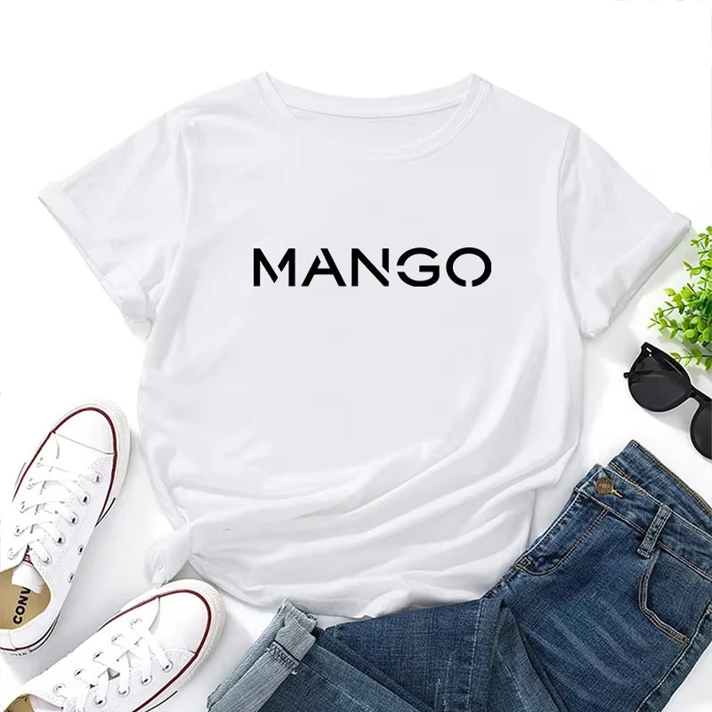 2025 New Trend Woman Cotton T-shirt Spring Summer Daily Casual Fashion O-neck Short Sleeve Top Female Home Outdoor Comfort Tees Quick Pick Grocers