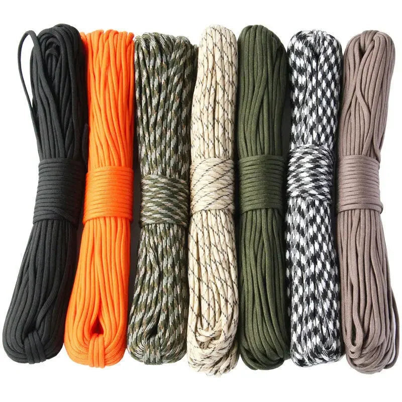 7-Cores 550 Paracord Rope 5 15 30 M Dia.4mm Cord For Outdoor Camping Survival Lanyard Parachute Hiking Tent Accessories Quick Pick Grocers