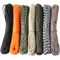7-Cores 550 Paracord Rope 5 15 30 M Dia.4mm Cord For Outdoor Camping Survival Lanyard Parachute Hiking Tent Accessories Quick Pick Grocers